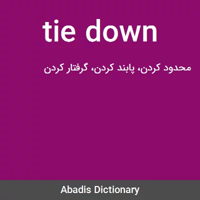 معنی tie down